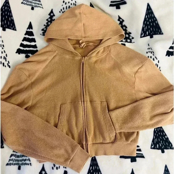 SKIMS Tops - Skims waffle knit cropped jacket size medium